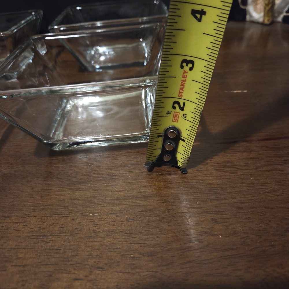 Libbey Clear Glass Square Bowl Set - Picture 6 of 7